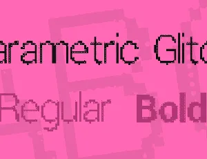 Parametric Glitch font