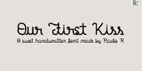 Our First Kiss font