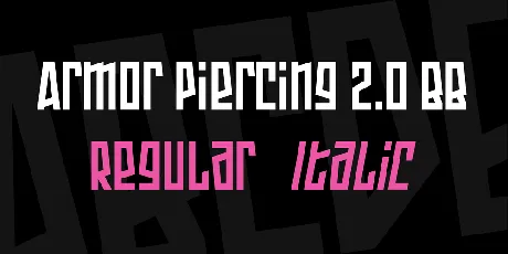 Armor Piercing 2.0 BB font