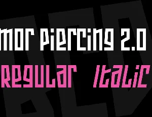 Armor Piercing 2.0 BB font