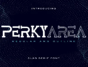 Perky Area Slab Serif font