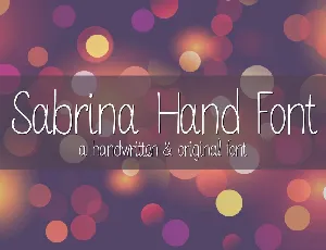 MRF Sabrina Hand font