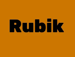 Rubik Family font