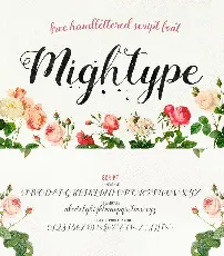 Mightype Script Free font