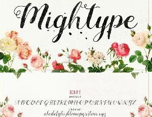 Mightype Script Free font