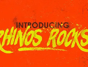 Rhinos Rocks Brush font