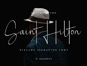Saint Hilton Signature font