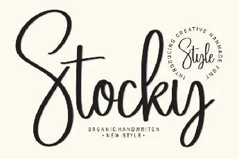 Stocky Script font