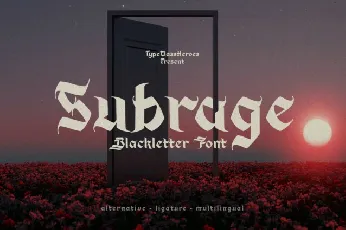 Subrage font