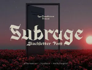 Subrage font