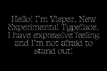 Visper font