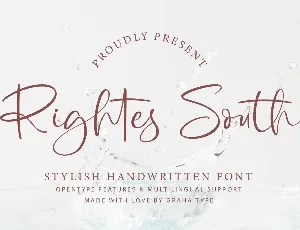 Rightes South DEMO font