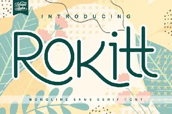 Rokitt – Monoline Sans Serif font