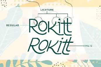 Rokitt – Monoline Sans Serif font