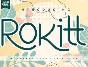 Rokitt – Monoline Sans Serif font