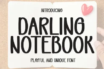 Darling Notebook Display font