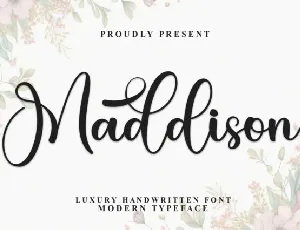 Maddison Calligraphy font