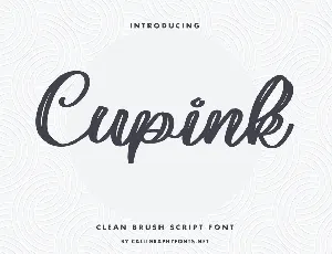 Cupink Demo font