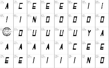 Cornering Demo font