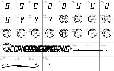 Cornering Demo font