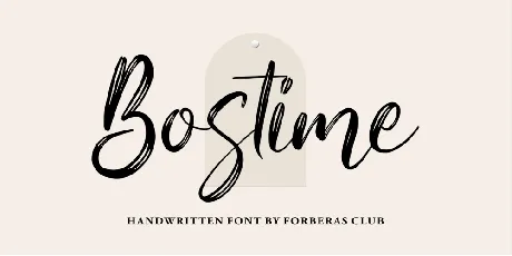 Bostime font