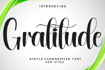 Gratitude Script font