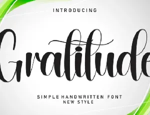 Gratitude Script font