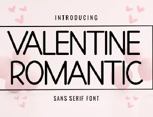 Valentine Romantic Typeface font