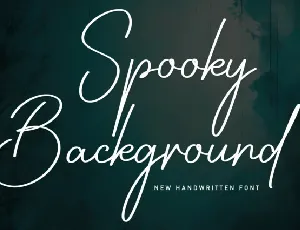 Spooky Background Script font
