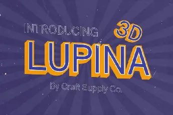 Lupina 3D font