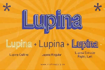 Lupina 3D font