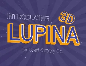 Lupina 3D font