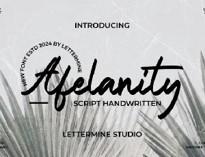 Afelanity font