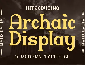 Archaic Display font