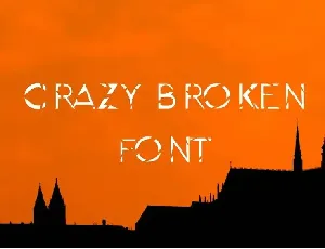 Crazy Broken font