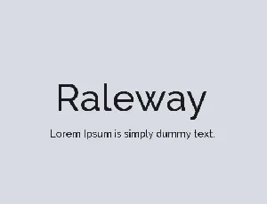 Raleway Family font