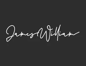 James William Demo font