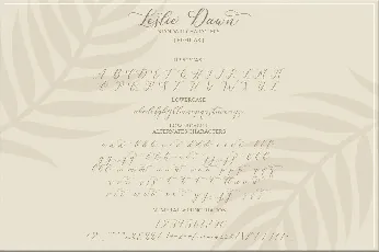 Leslie Dawn font