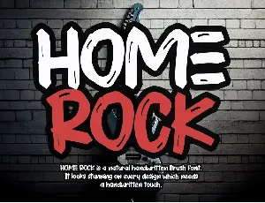 HOME ROCK - Personal Use font