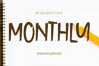 Monthly Display font