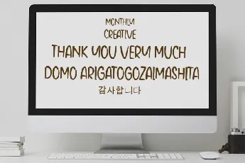 Monthly Display font