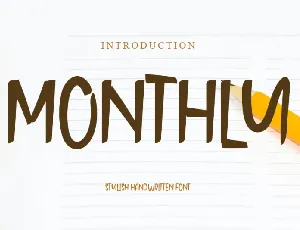 Monthly Display font