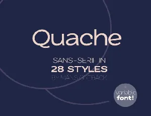 Quache Sans Serif Family font