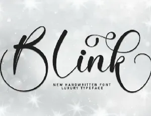 Blink Calligraphy font