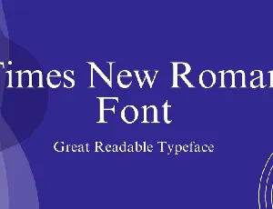 Times New Roman font