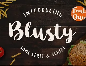 Blusty Sans font