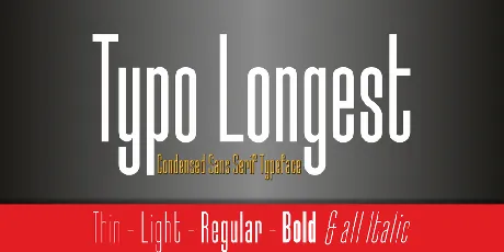 Typo-Longest font