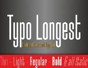 Typo-Longest font