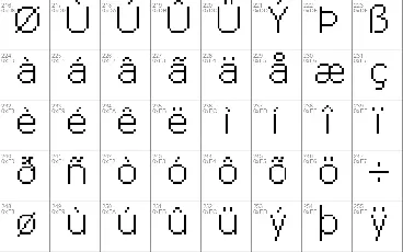 Pixel FJVerdana 12pt font