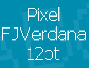 Pixel FJVerdana 12pt font